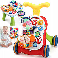 Детские многофункциональные развивающие ходунки Baby Walker 3 в 1 красные