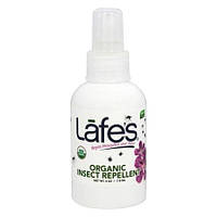 Lafe s Organic Mosquito Repellent Spray органический спрей от комаров, клещей, насекомых герань, кедр, 118 мл