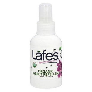 Lafe's Organic Mosquito Repellent Spray Органічний спрей від комарів, кліщів, комах, герань, кедр, 118 мл