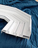 Профіль для монтажу натяжних стель, алюмінієвий білий "Гардина" 2.5 і 3,2 м. п., фото 2