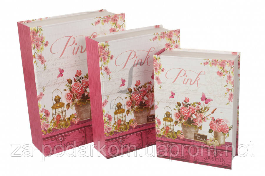Подарункова коробка-книга 28х21х7 см Pink