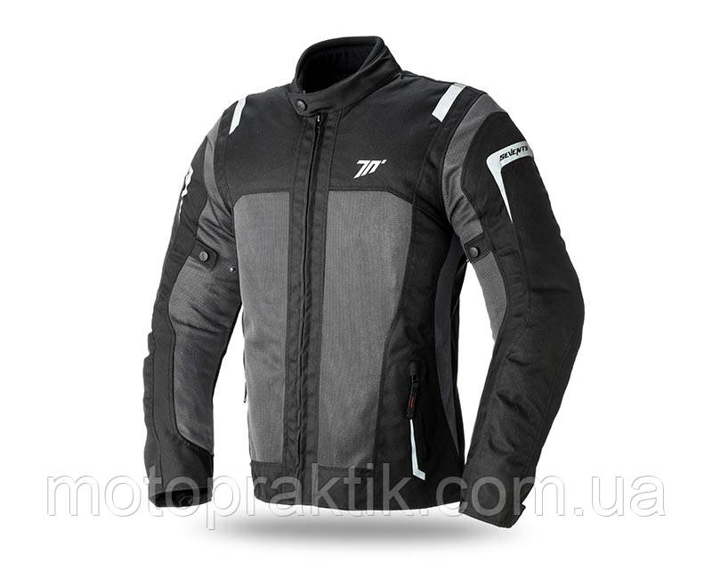 Seventy SD-JT46 Summer Touring Woman Jkt Black-Grey, XS Мотокуртка жіноча текстильна літня із захистом