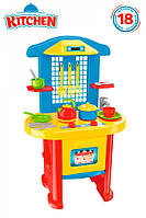 Игрушка кухня для детей, с посудой, 28 предметов, Технок