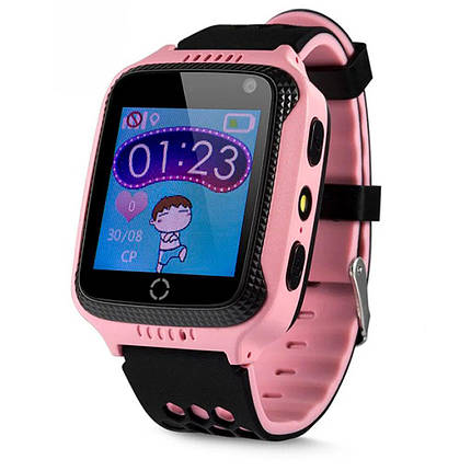 Дитячий розумний смарт-годинник Smart baby watch Q529 GPS з камерою прослуховування для дітей із трекером Рожевий, фото 1