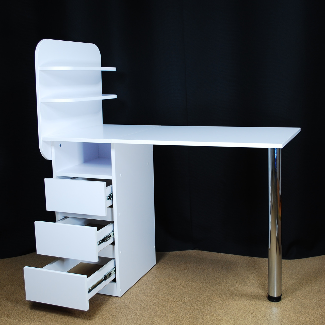 Стіл манікюрний. Стіл для майстра манікюру. Манікюрний стіл з ящиками. Стіл транформер, фото 1