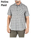 Сорочка на короткий рукав 5.11 CARSON PLAID SHORT SLEEVE SHIRT 71394 Medium, Black Plaid, фото 5