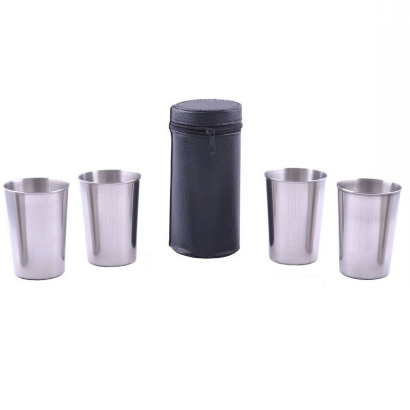 Набір чарок з нержавіючої сталі 150 мл. Похідний набір чарок, фото 1