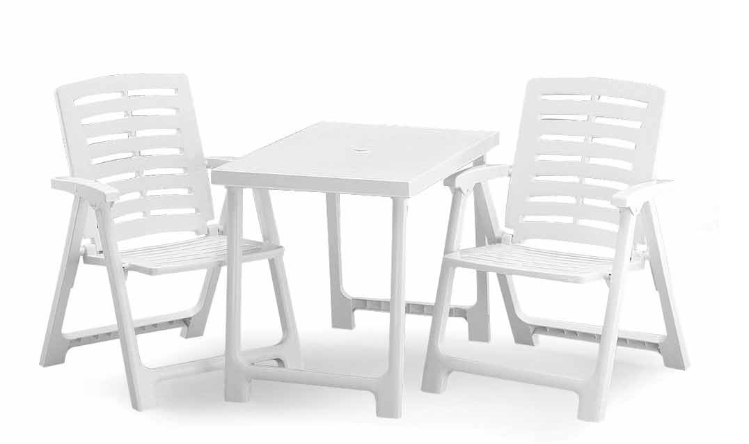 Комплект садових меблів Pik Nik Set пластик Білий (ОСТ-ФРАН ТМ)