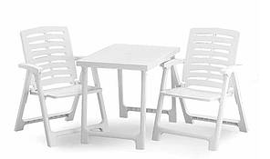 Комплект садових меблів Pik Nik Set пластик Білий (ОСТ-ФРАН ТМ)