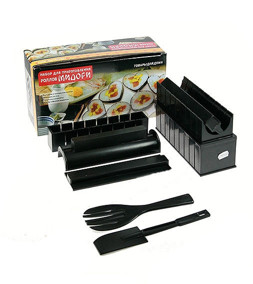 Набор для приготовления суши и роллов Мидори (Black) | Суши машина, прибор для роллов (do020-LVR) - фото 1 - id-p1404730965