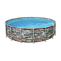 Каркасний басейн Bestway Loft 56966 (488х122 см) з картриджним фільтром, драбиною та захисним тентом