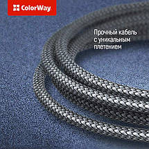 Кабель ColorWay Lightning-Type-C PD 30W 3A 1m Grey (CW-CBPDCL033-GR), фото 5