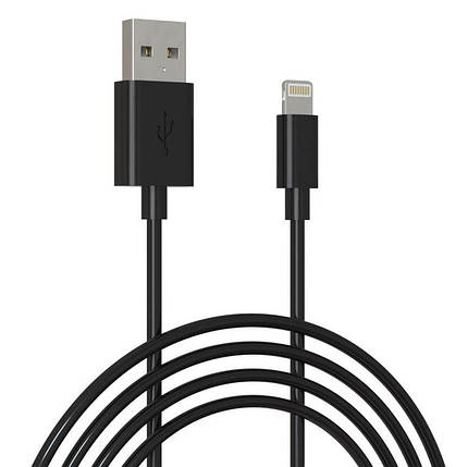 Кабель Grand-X USB-Lightning 1m Black (PL01B), фото 1