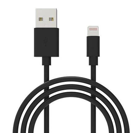 Кабель Grand-X USB-Lightning 1m Black (PL01B), фото 4