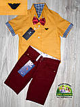 Яскравий літній комплект Armani: жовта сорочка і шорти, фото 4