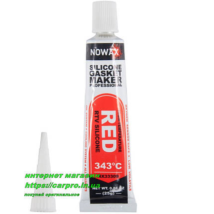 Герметик формувач прокладок високотемпературний Червоний Nowax Gasket Maker RED, фото 2