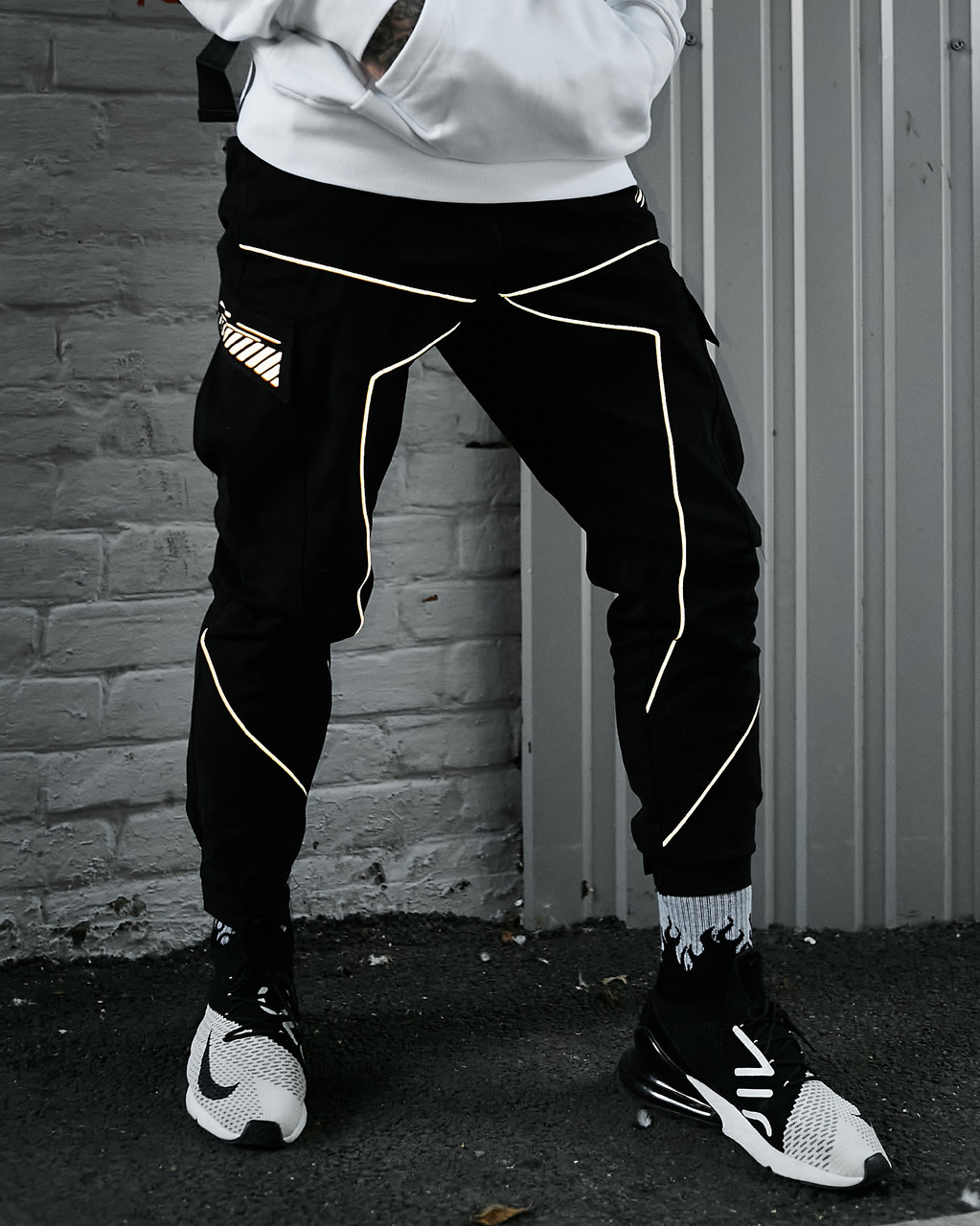 Чоловічі штани-карго Пушка Вогонь Xeed XL молодіжні чорні штани cargo весна літо підліткові брюки карго casual