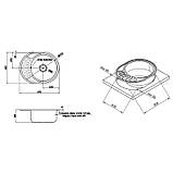 Кухонна раковина Lidz 5745 0.8мм Micro Decor, фото 2