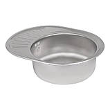 Кухонна раковина Lidz 5745 0.8мм Micro Decor, фото 3