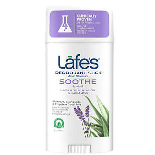 Lafe's Deodorant Stick - Soothe (Lavender + Aloe ) без алюмінію, соди, парабенів, триклозану, натуральний, 63 г