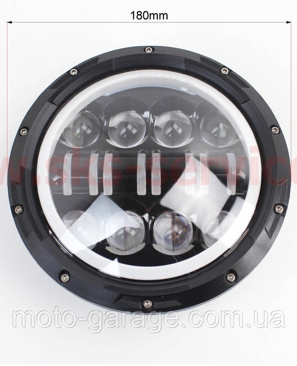 Фара Світлодіодна ProMoto з обідком "ангельське око" 16-LED, d — 180 mm