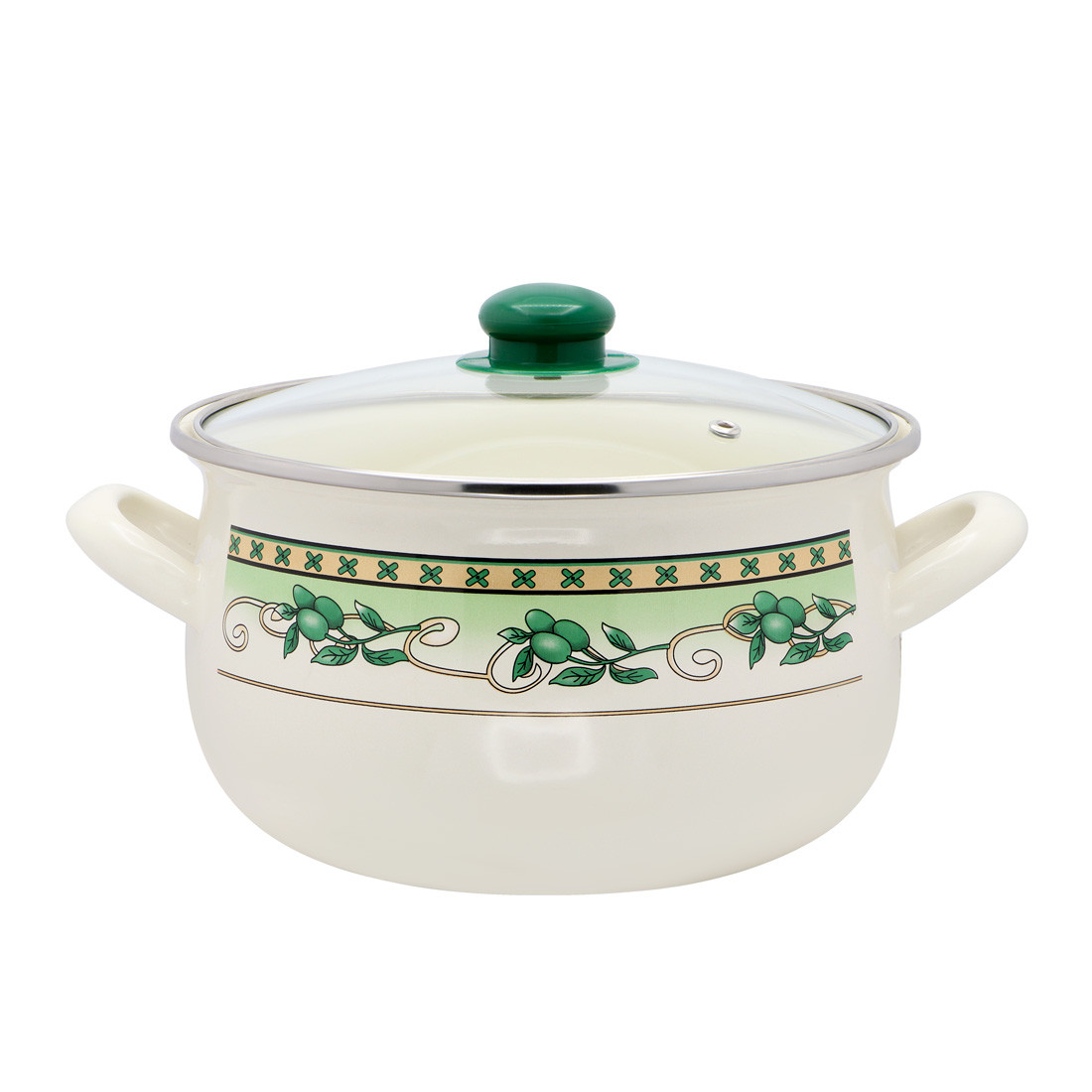 Каструля емальована 5,1 л "Оливки" 2243