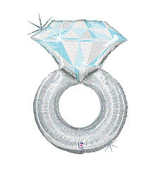 Гелієва фігура куля "Дівник/Весілля" кільце срібне