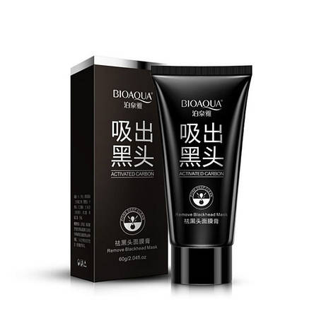Маска плівка Bioaqua від чорних крапок з вугіллям Activated Carbon, 60г, фото 1