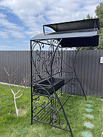 Кованый мангал с крышей  2