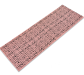 Коврик для фітнесу та йоги PVC 4мм CLOTH FI-0183 (розмір 173смx61смx4мм, колір розовий)