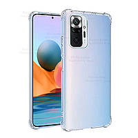 Силиконовый противоударный чехол airBag для Xiaomi Redmi Note 10 Pro