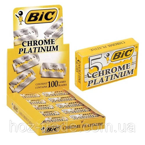 Леза для гоління Bic Chrome Platinum (20 пачок по 5шт.)