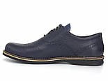 Синие туфли кожаные броги мужская обувь демисезонная Rosso Avangard Сomfort Floto Blu, фото 2