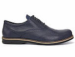 Синие туфли кожаные броги мужская обувь демисезонная Rosso Avangard Сomfort Floto Blu, фото 4