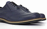 Синие туфли кожаные броги мужская обувь демисезонная Rosso Avangard Сomfort Floto Blu, фото 6
