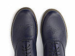 Синие туфли кожаные броги мужская обувь демисезонная Rosso Avangard Сomfort Floto Blu, фото 9