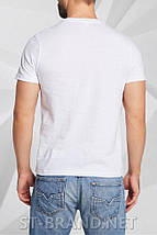 48,50,52,54,56. Біла однотонна чоловіча футболка 100% бавовна преміум якості., фото 2