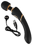 Водонепроникний вібромасажер Cleopatra Wand Massager Black, фото 6