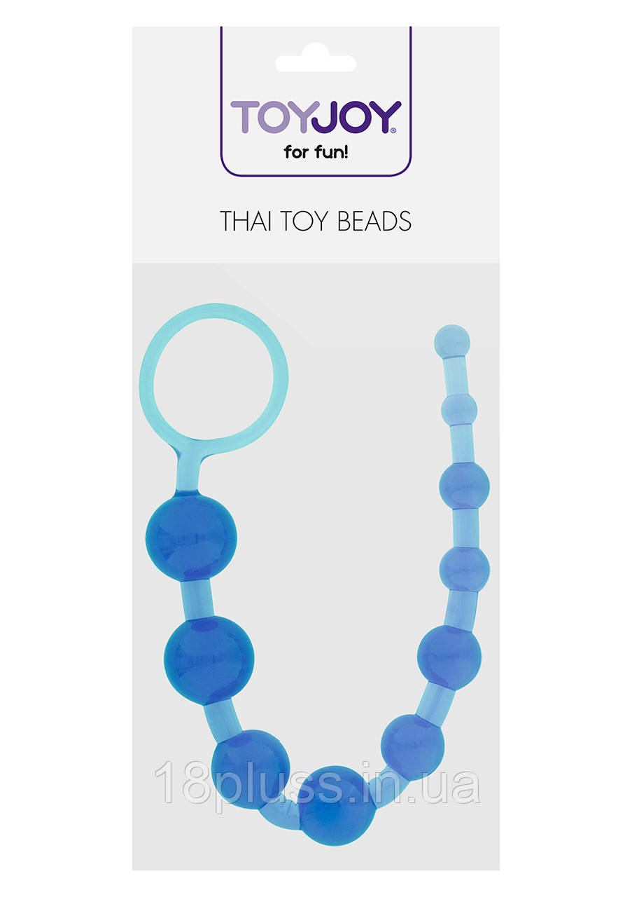 Анальний ланцюжок ToyJoy Thai Toy Beads Blue, фото 1