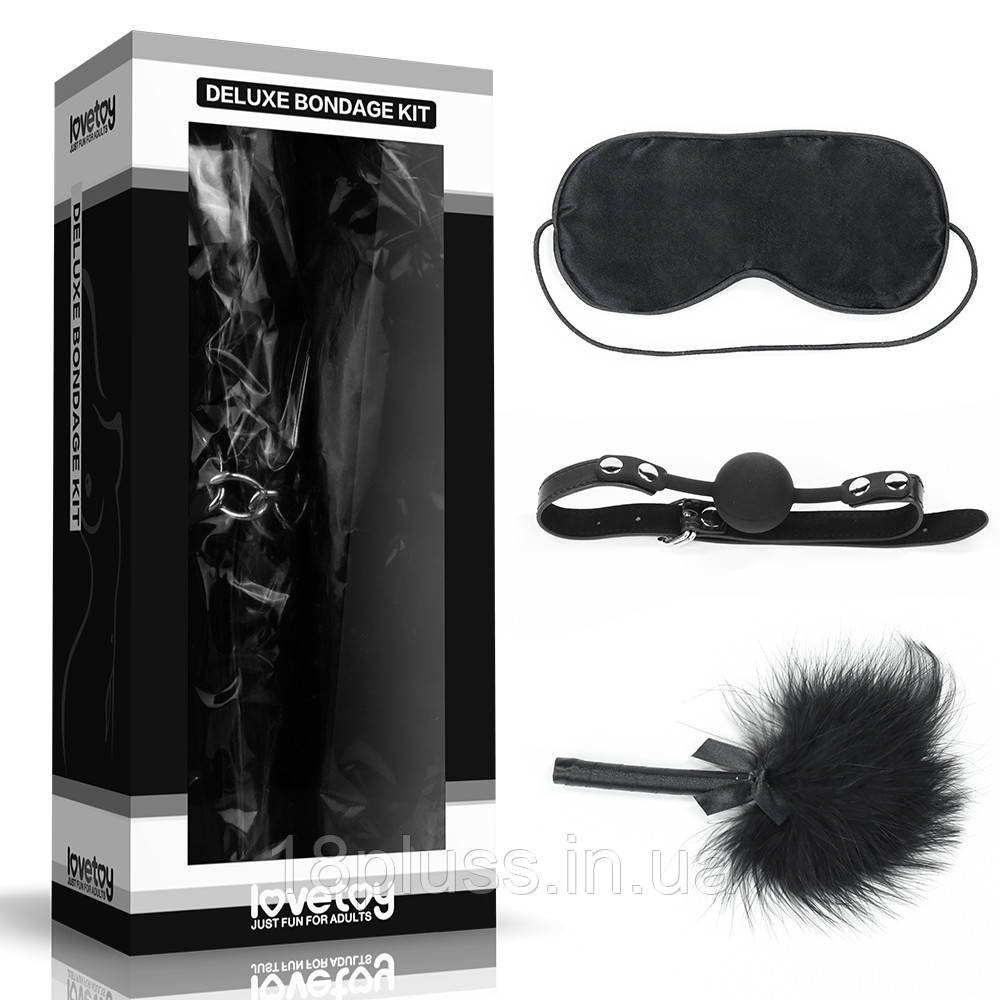 Набір БДСМ (маска, кляп, щекоталка) Deluxe Bondage Kit