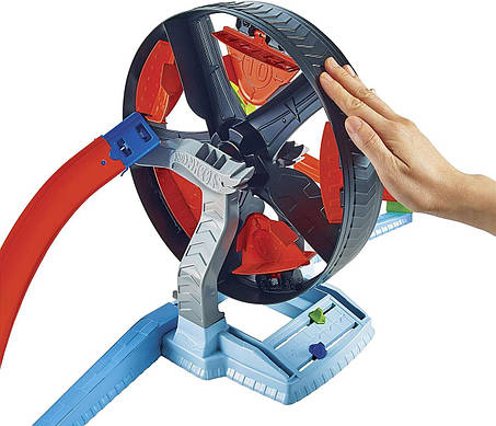 Трек Хот Вілс Вертикруг Круговий протистояння Hot Wheels GJM77 Spin wheel Challenge, фото 2