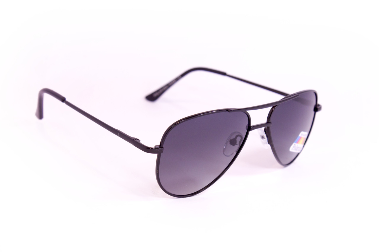 Дитячі окуляри polarized 0491-2 чорні в чорній оправі
