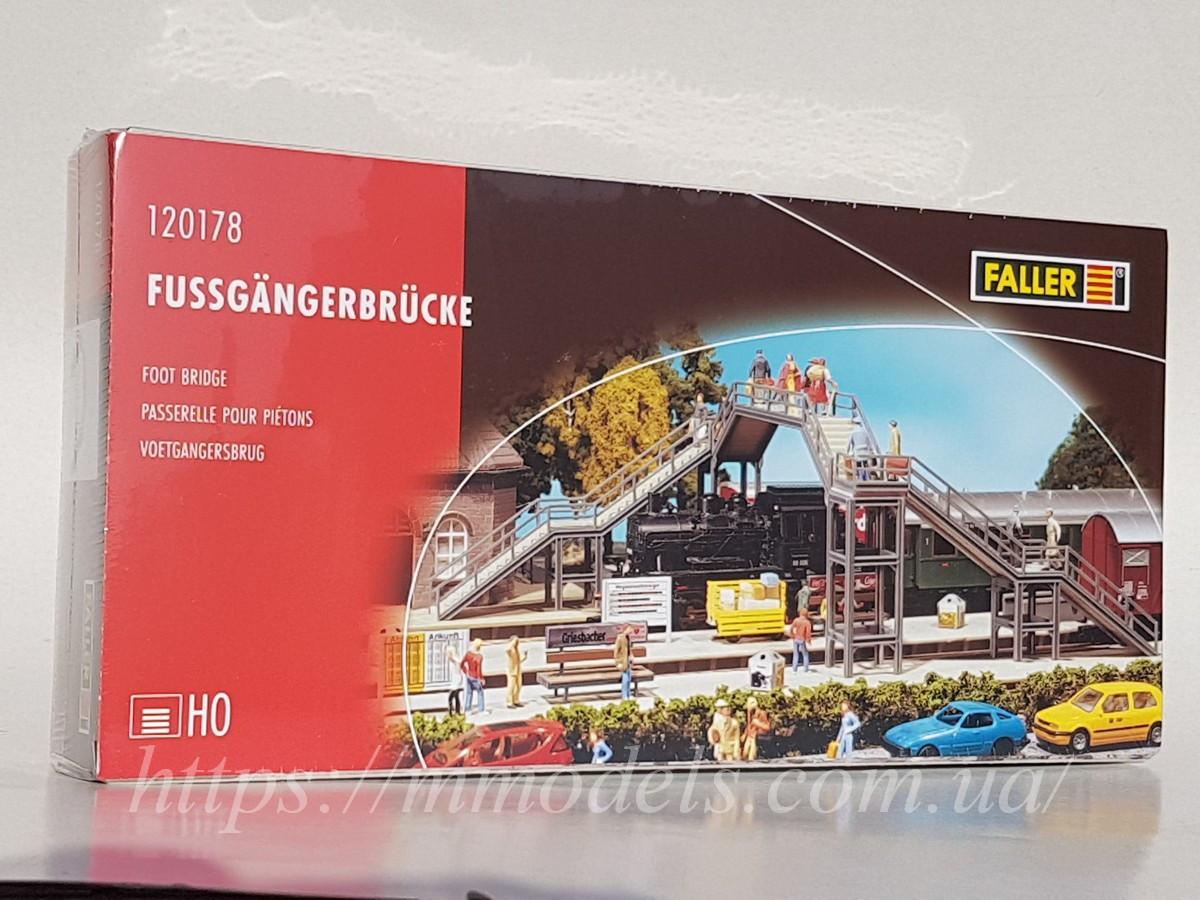FALLER 120178 Збірна модель перехідного моста через шляхи, масштаб H0,1:87