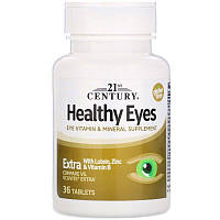 Комплекс для здоровья глаз 21st Century "Healthy Eyes Extra" с лютеином, цинком и витаминами В (36 таблеток)