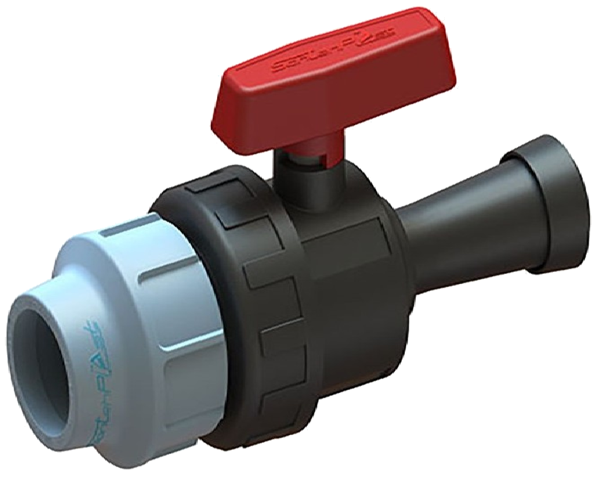 Кран стартовий затискний для стрічки поливу туман 40*40, фото 1