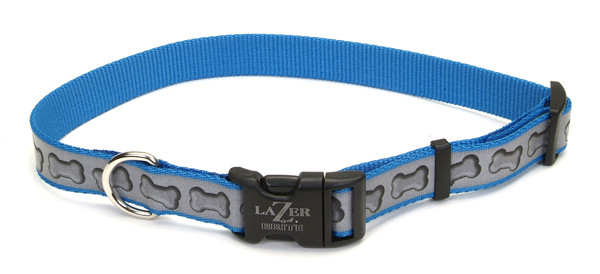 Нашийник для собак світловідбивний, Coastal Lazer, бірюзовий 1,6 см. Х30-45 см, США.