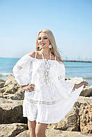 Пляжное платье с открытыми плечами AnastaSea 2366 A-1C 44(M) Белый