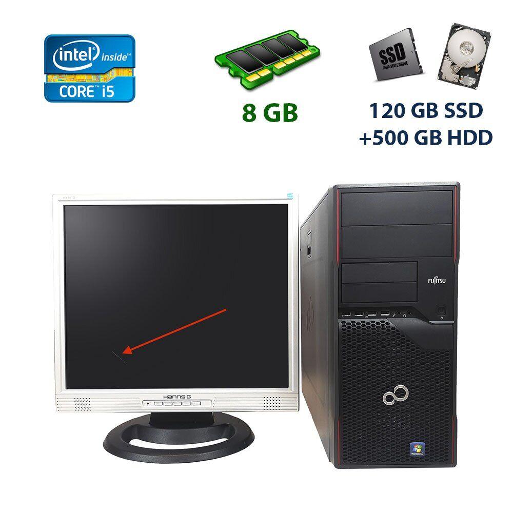 Комплект ПК: Fujitsu Esprimo P900 E85+ Tower / Intel Core i5-2400 (4 ядра по 3.1 - 3.4 GHz) / 8 GB DDR3 / 120