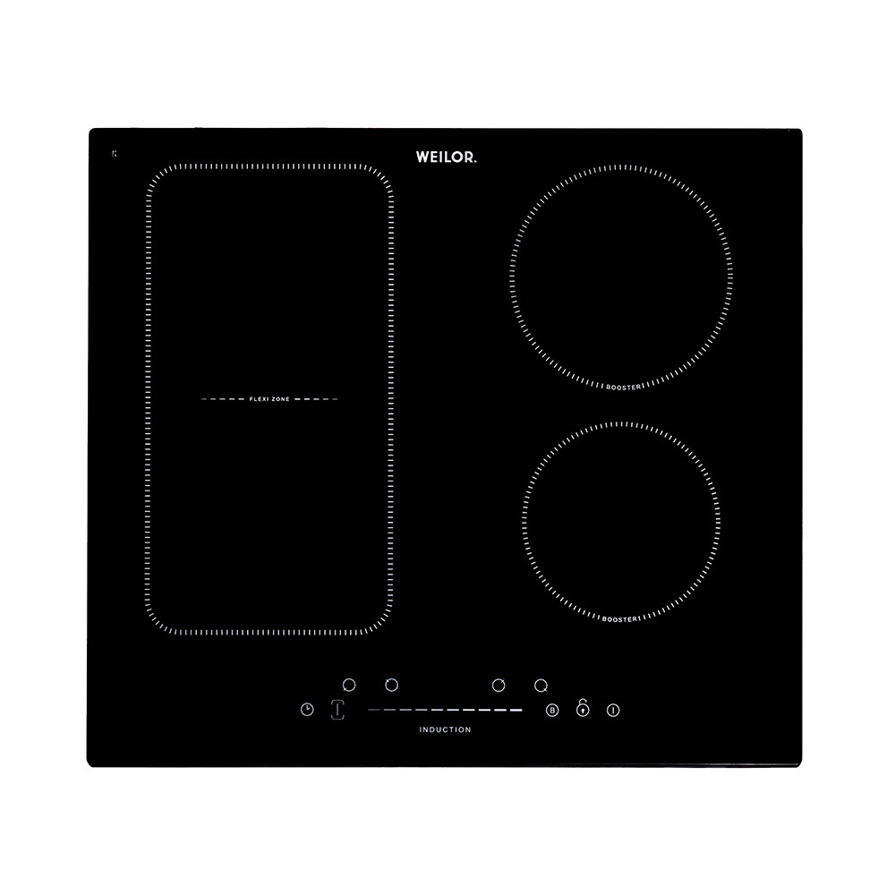 Індукційна варильна поверхня WEILOR WIS 670 BLACK, чорна електрична склокерамічна, на 4 конфорки, фото 1
