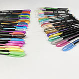 Набір різнокольорових гелевих ручок Gel Pens 48 шт 1 мм у пластиковому чохлі, фото 5